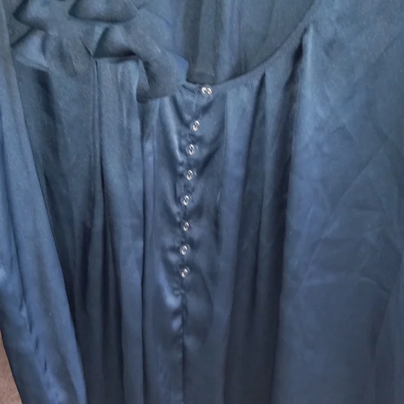 Gap XL dark blue green blouse NWOT - Picture 5 of 7